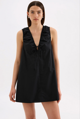 Cerie Poplin Mini Dress | Black
