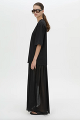 Romy Contrast Maxi Dress | Black