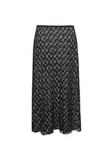 Serpent Lace Maxi Skirt | Noir