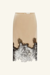 Lucia Lace Midi Skirt | Champagne