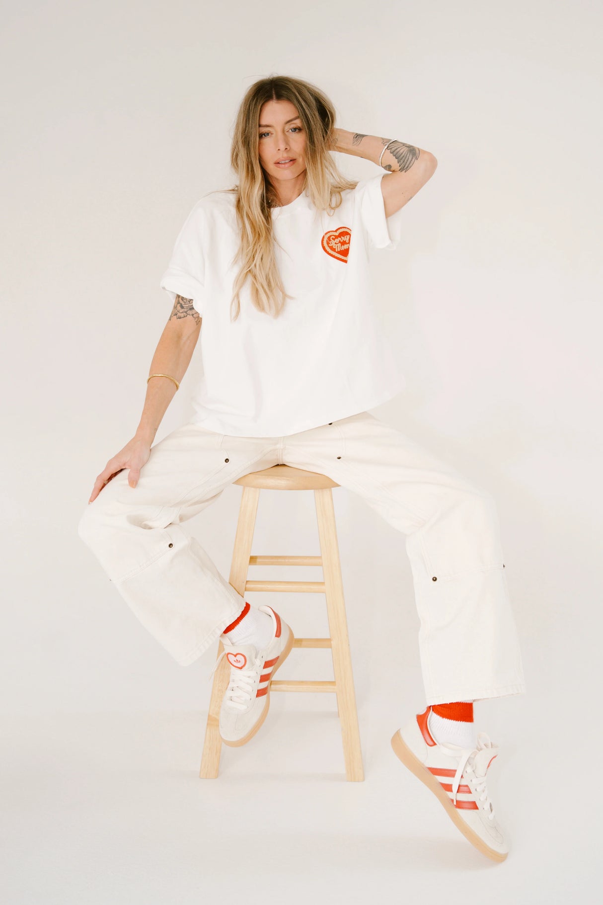 Sorry Mom Tee | White