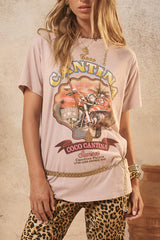 Coco Cantina Biker Tee | Taupe