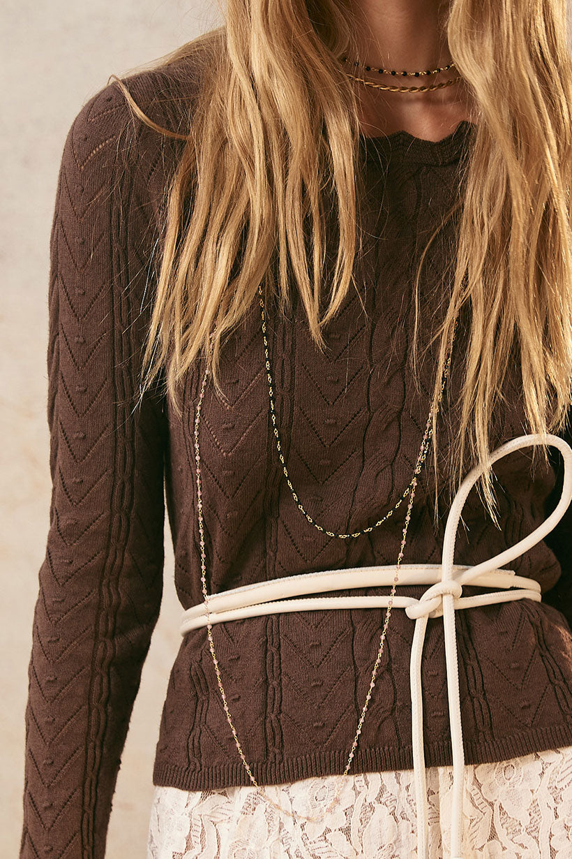 Lou Lou Knit Top | Cacao