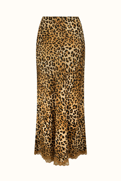 Samantha Bias Skirt | Vintage Leopard