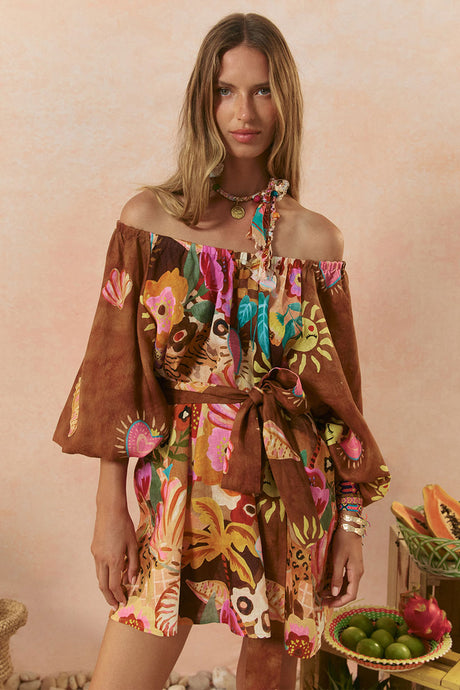 Birth of Venus Tunic Dress | Caramel