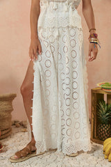 Yaya Lace Pant | Antique White