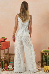 Yaya Lace Pant | Antique White
