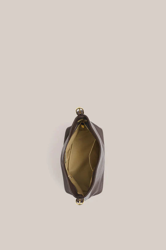 Eden Dark Chocolate  Leather Shoulder Bag