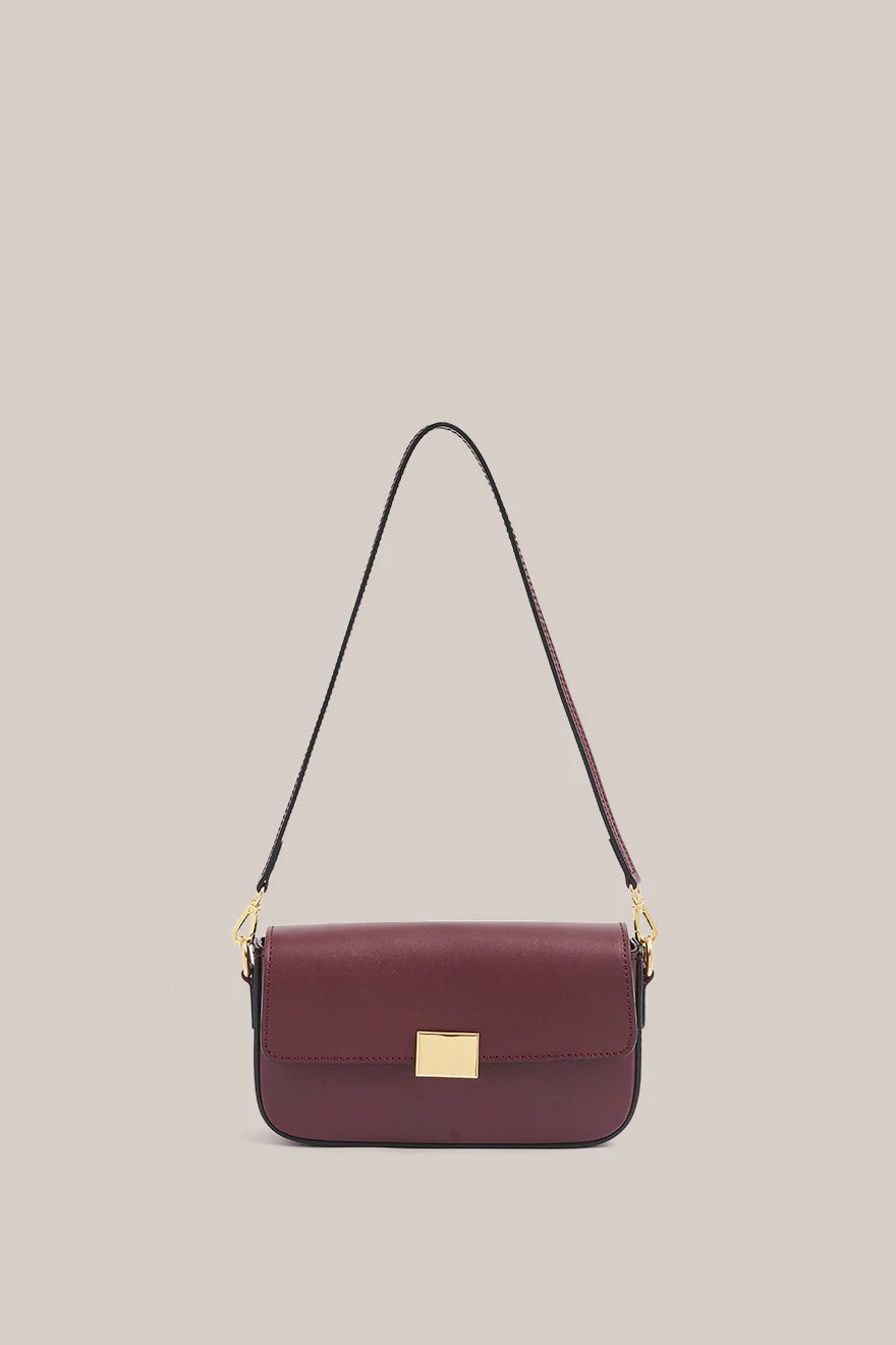 Isla Bordeaux Leather Shoulder Bag