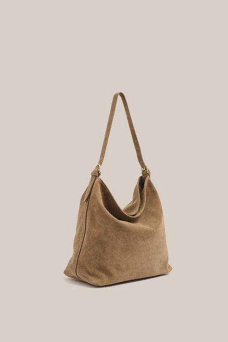 Savannah Suede Hobo Bag | Brown