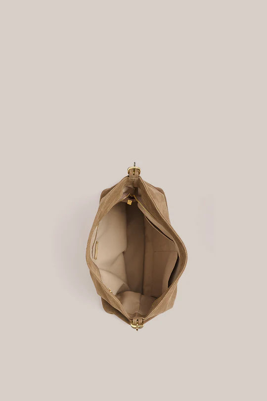 Savannah Suede Hobo Bag | Brown