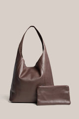 Scarlett 2.0 Dark Chocolate Leather Hobo