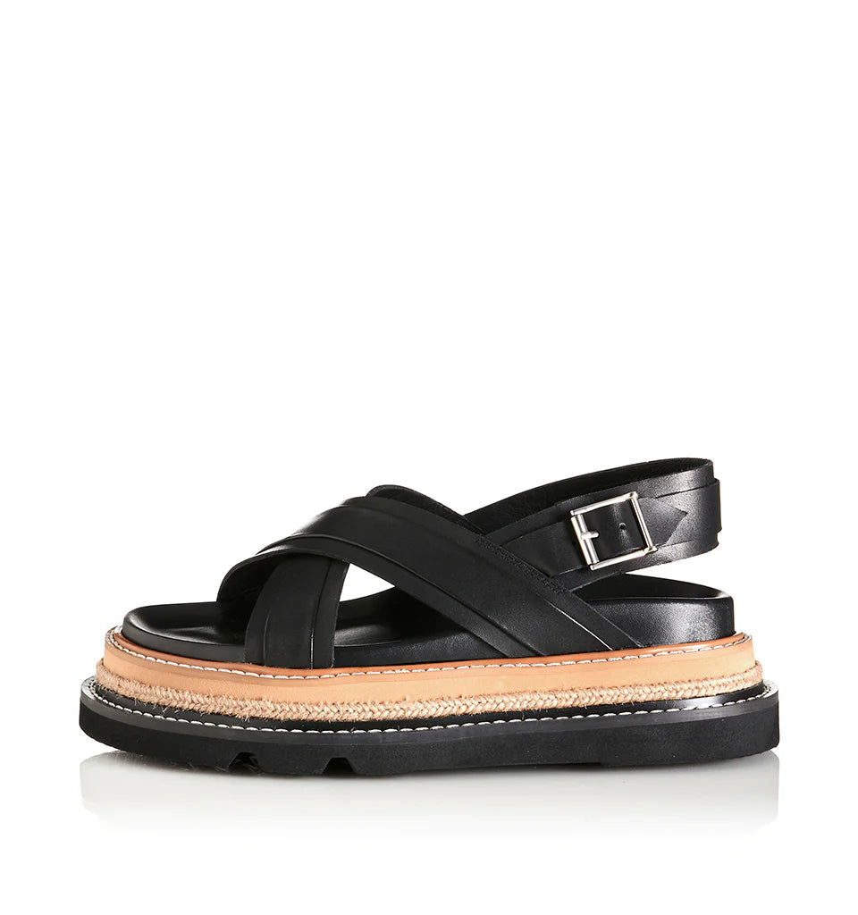 Veena | Black Leather