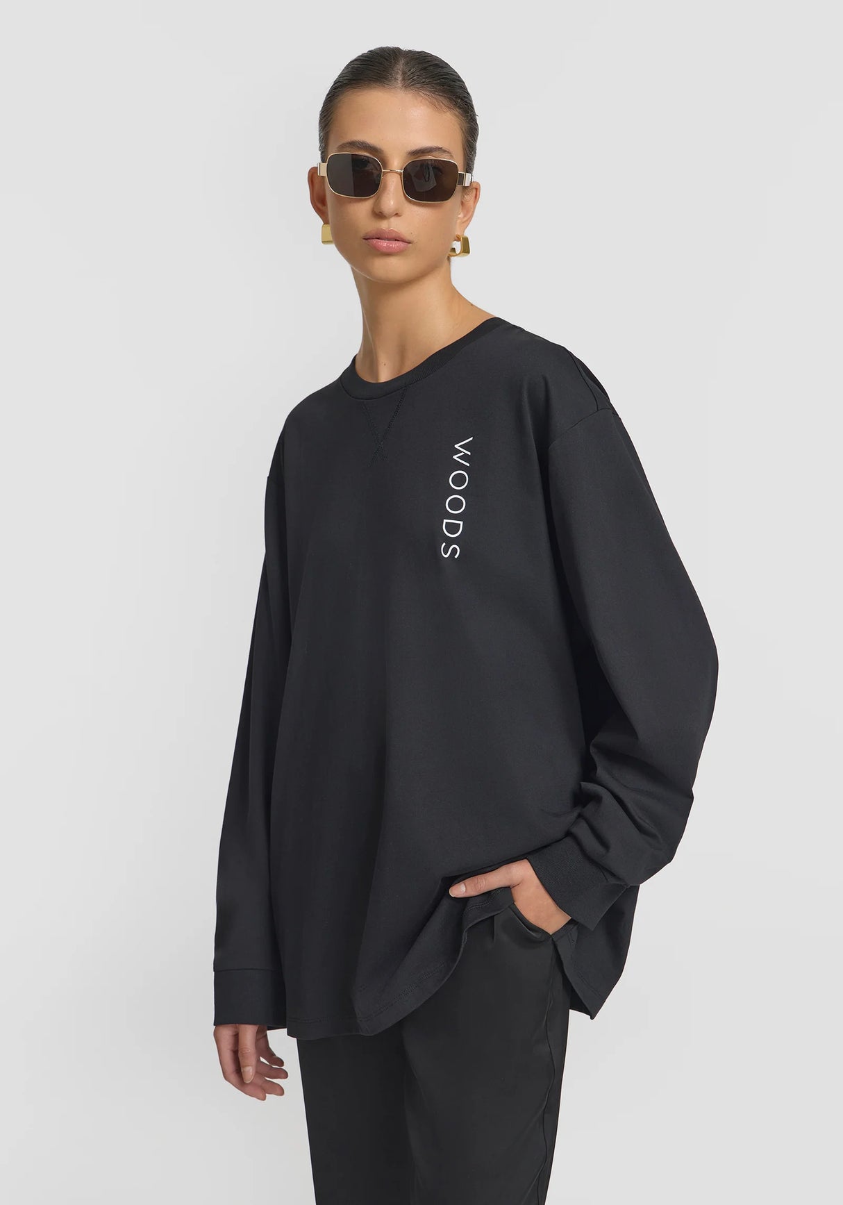 Woods Longsleeve Tee | Black