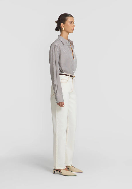 Trinity Shirt | Cocoa Stripe