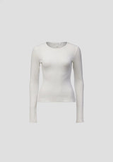 Woods Rib Longsleeve Tee | Ivory