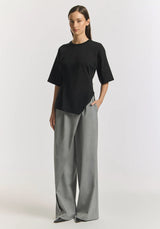 Aries Ponte Tee | Black