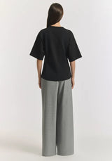 Aries Ponte Tee | Black
