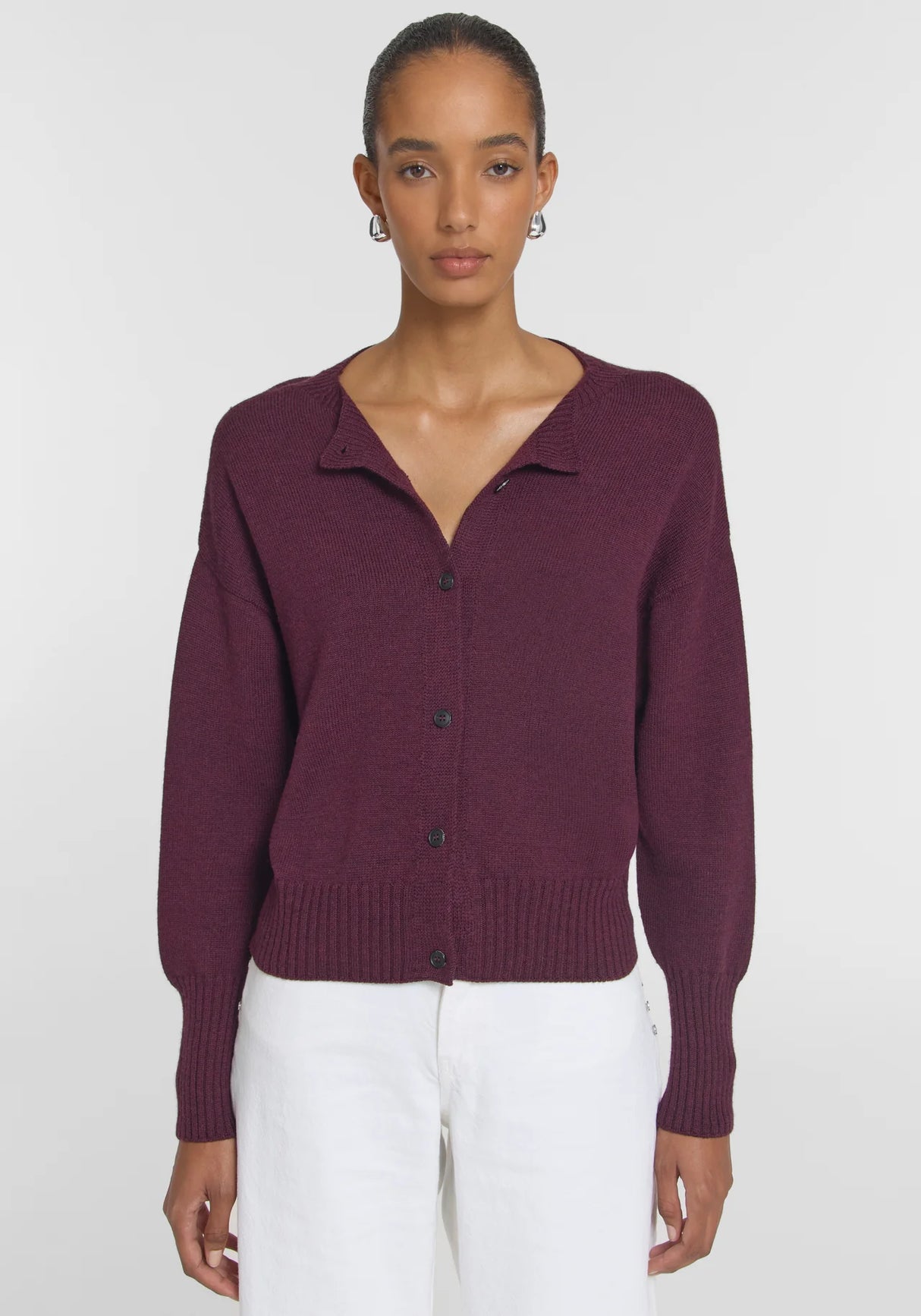 Hart Merino Cardigan | Garnet