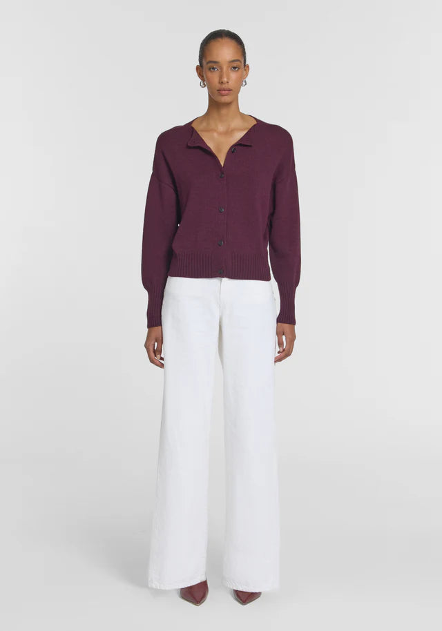 Hart Merino Cardigan | Garnet