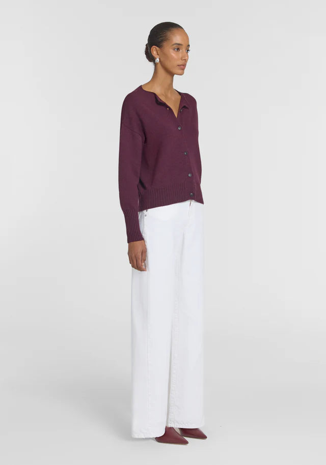 Hart Merino Cardigan | Garnet