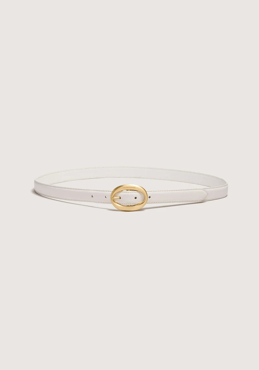 Mara Leather Belt | Ecru
