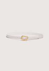 Mara Leather Belt | Ecru