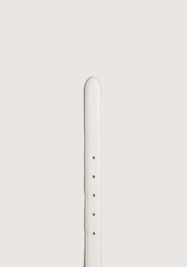 Mara Leather Belt | Ecru