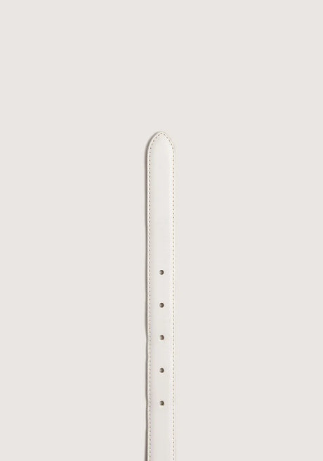 Mara Leather Belt | Ecru