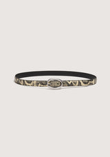 Mara Leather Belt | Python Print