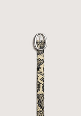 Mara Leather Belt | Python Print