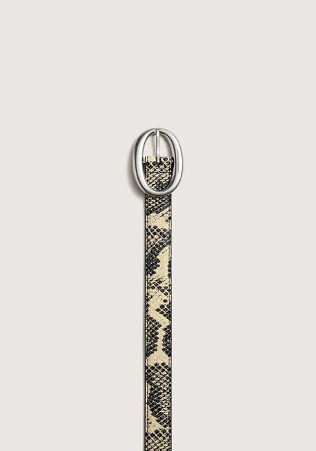 Mara Leather Belt | Python Print