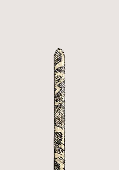 Mara Leather Belt | Python Print