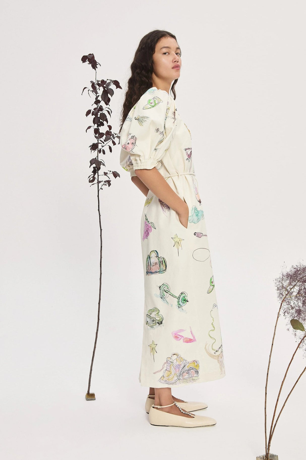 Court Midi Dress | Cream