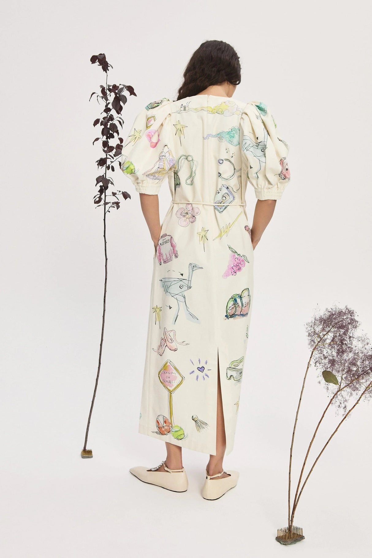 Court Midi Dress | Cream