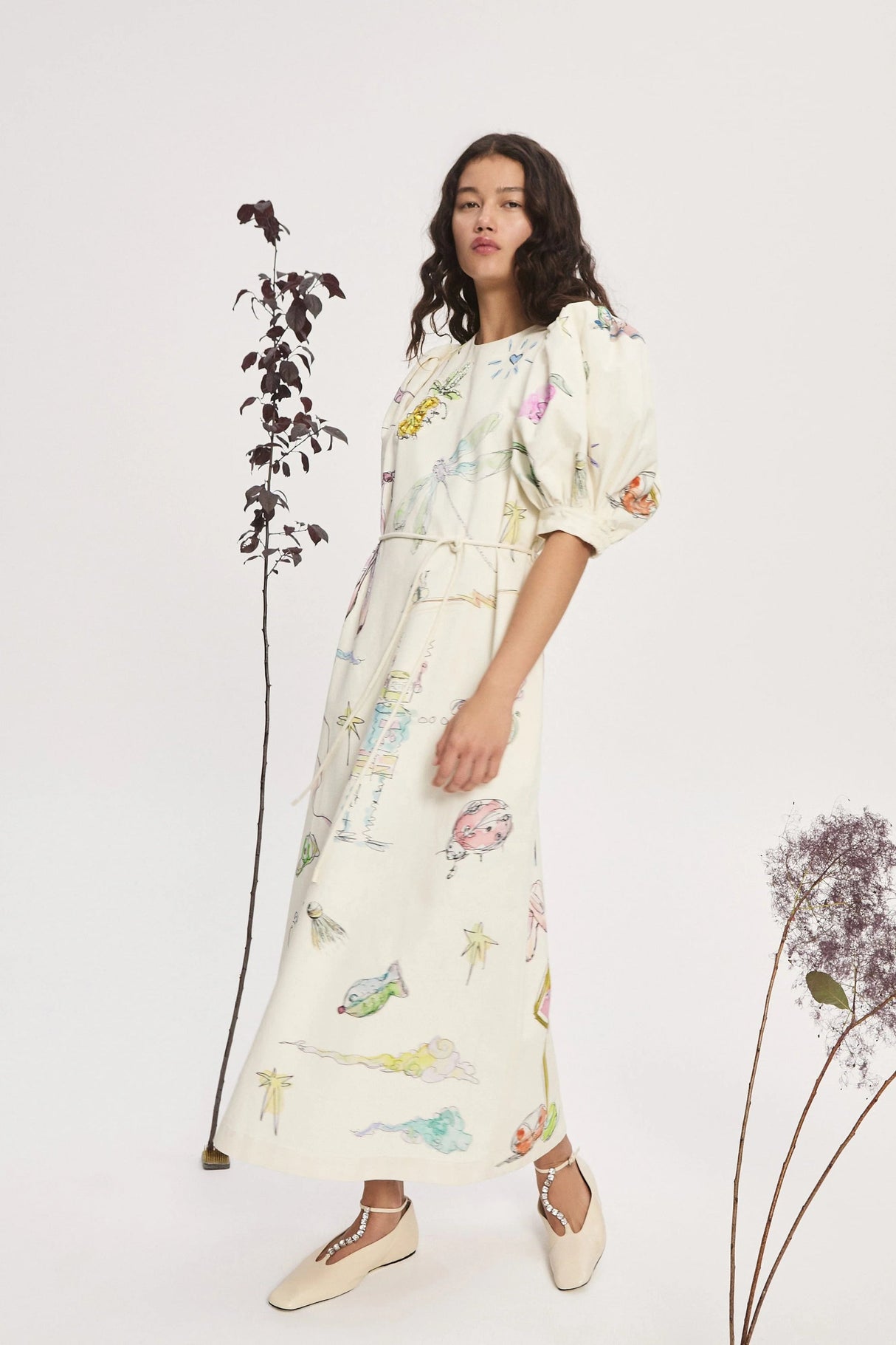 Court Midi Dress | Cream