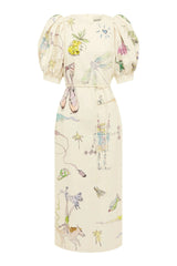 Court Midi Dress | Cream