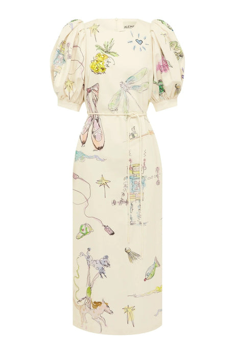 Court Midi Dress | Cream