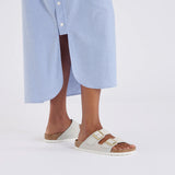 Birkenstock Arizona Antique White Nubuck Leather Narrow