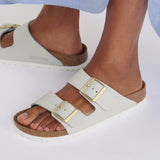 Birkenstock Arizona Antique White Nubuck Leather Narrow