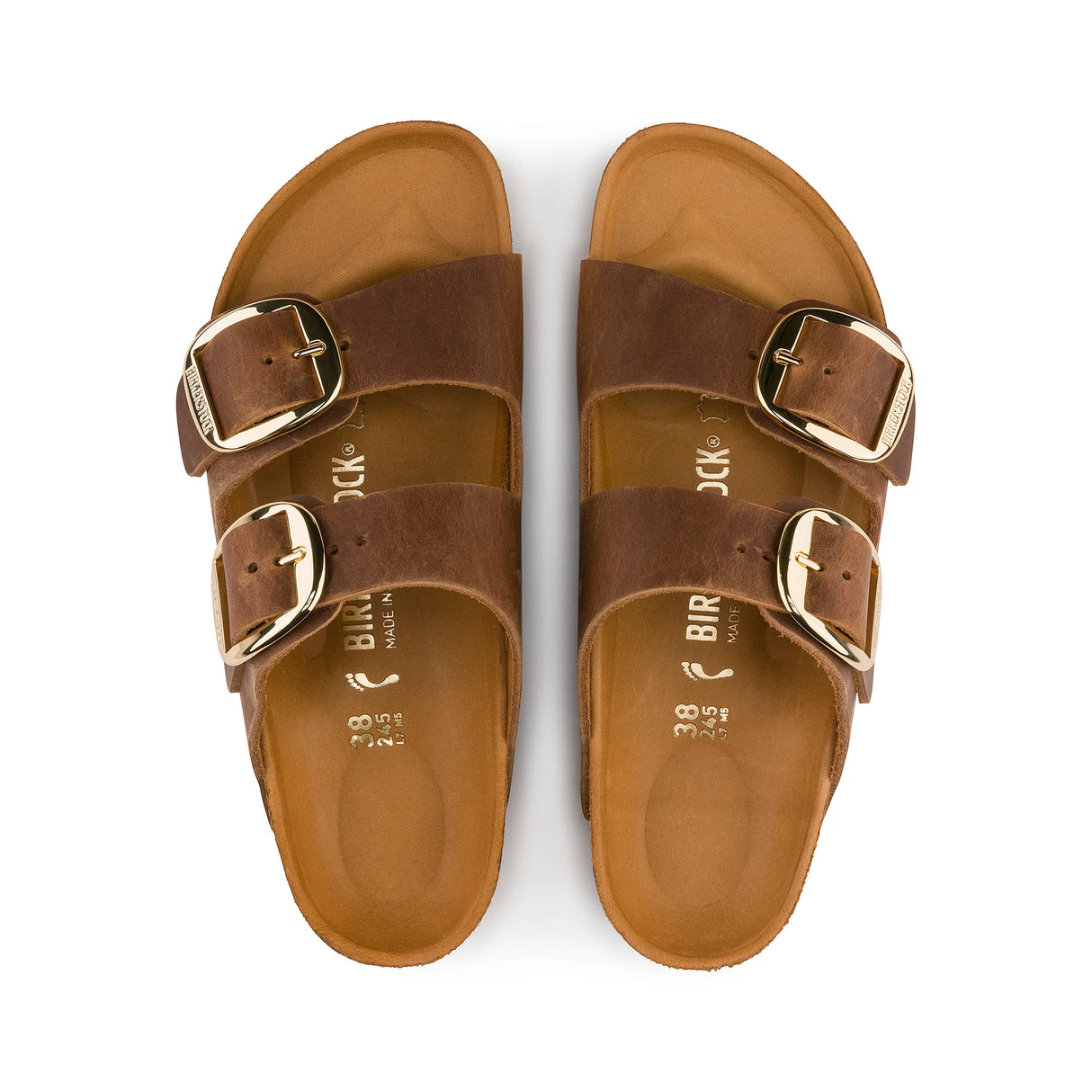 Birkenstock Arizona Big Buckle Cognac Oiled Leather Regular