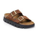 Birkenstock Arizona Chunky Dark Tea Suede Leather Narrow