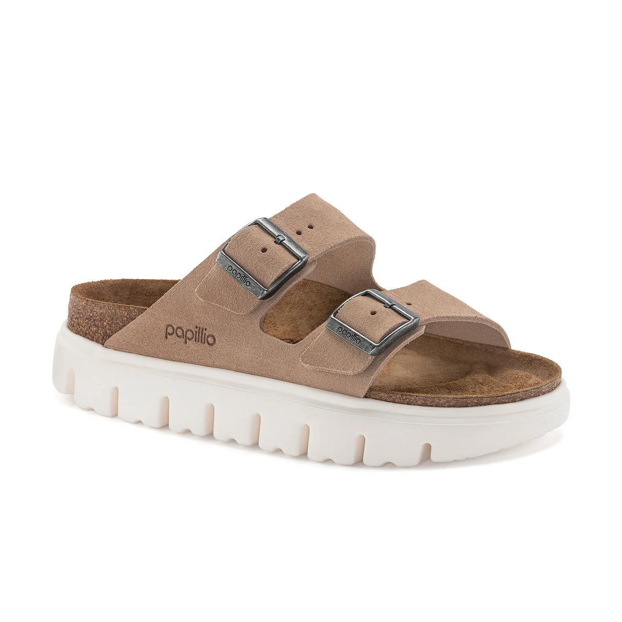 Birkenstock Arizona Pap Chunky Warm Sand Suede Leather Narrow