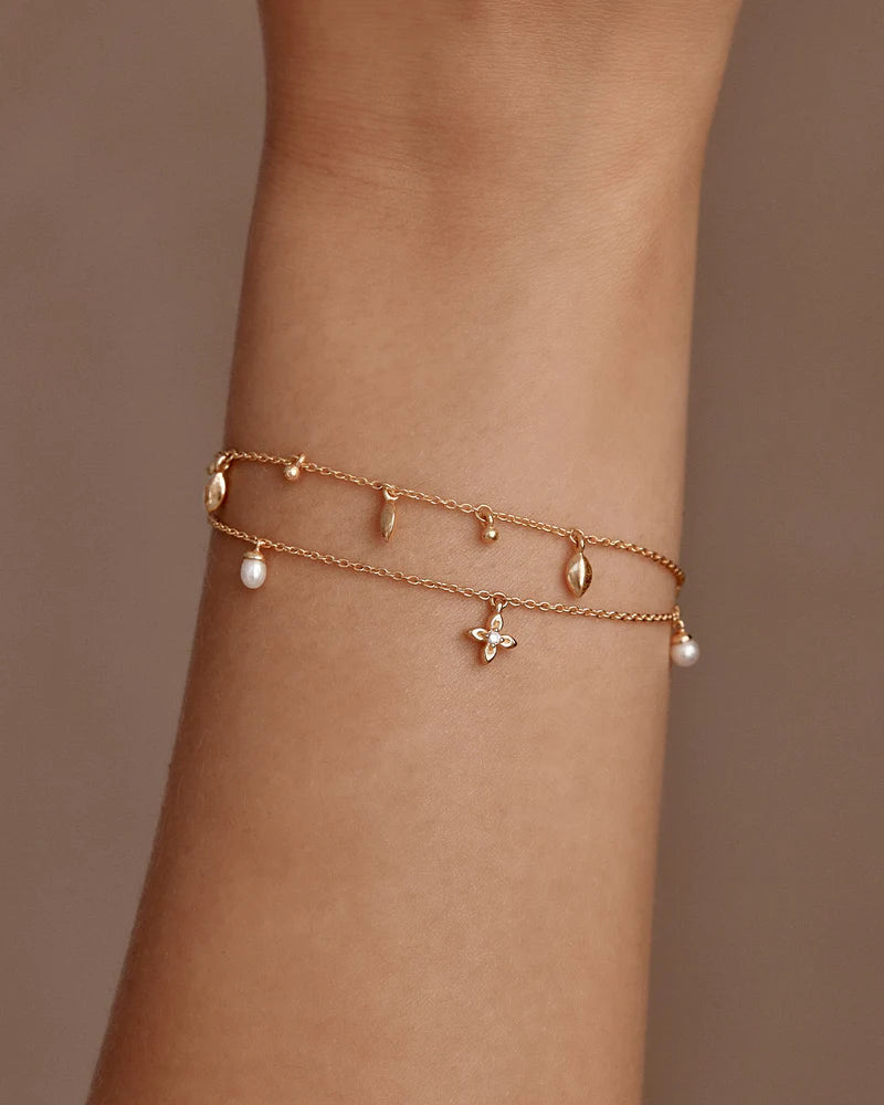 18K Gold Vermeil Live In Peace Bracelet