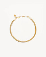 18k Gold Vermeil Herringbone Chain Bracelet