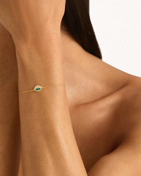 18k Gold Vermeil Hope and Protection Bracelet