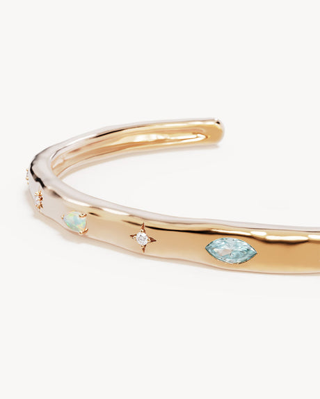 18k Gold Vermeil Hope and Protection Cuff