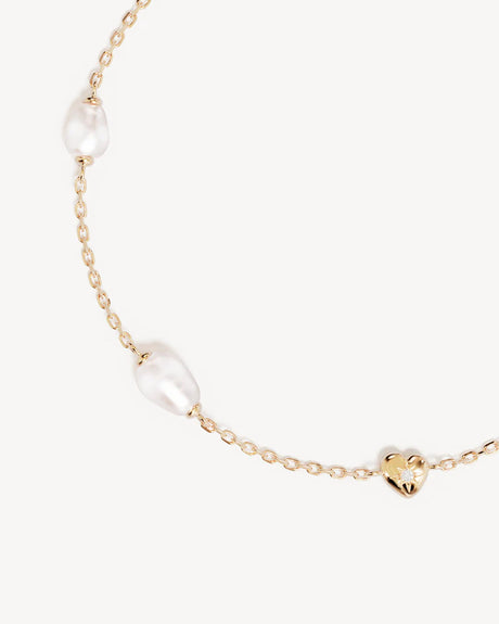 18K Gold Vermeil Under The Moonlight Pearl Bracelet