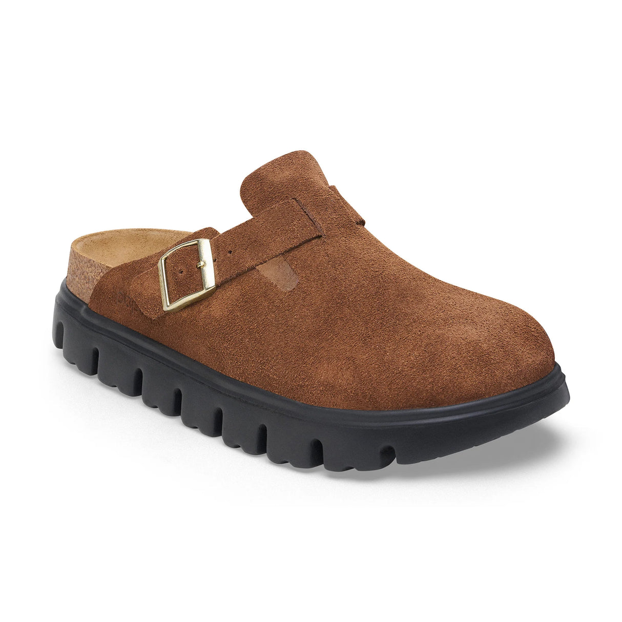 Birkenstock Boston Chunky Dark Tea Leather Narrow