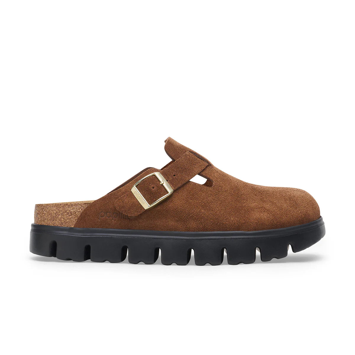 Birkenstock Boston Chunky Dark Tea Leather Narrow